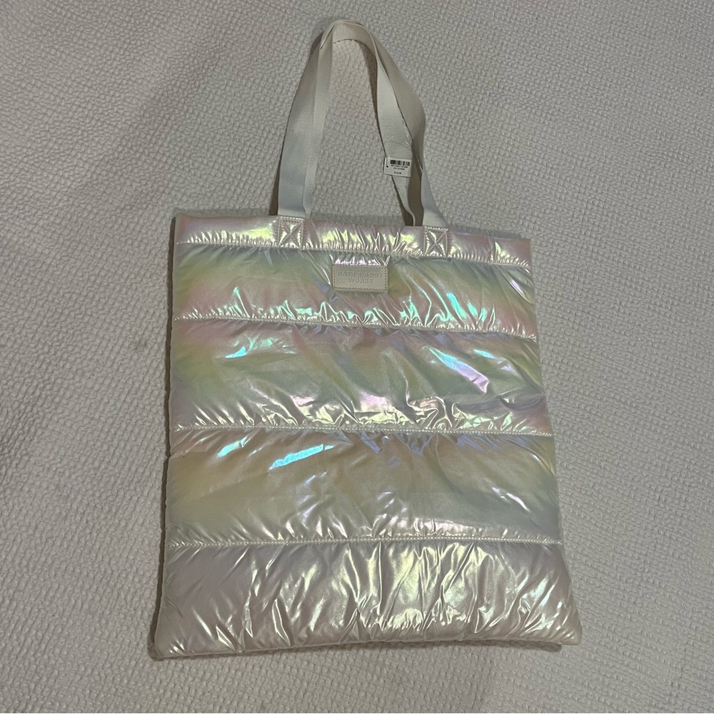 Bath & Body Works Cream Quilted Tote Bag